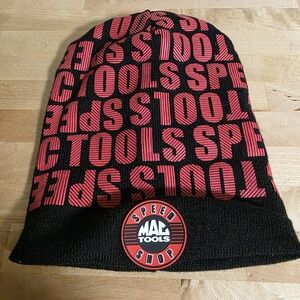 Mac Tools Speed Shop Knit Beanie Cap Hat Red Black OSFA
